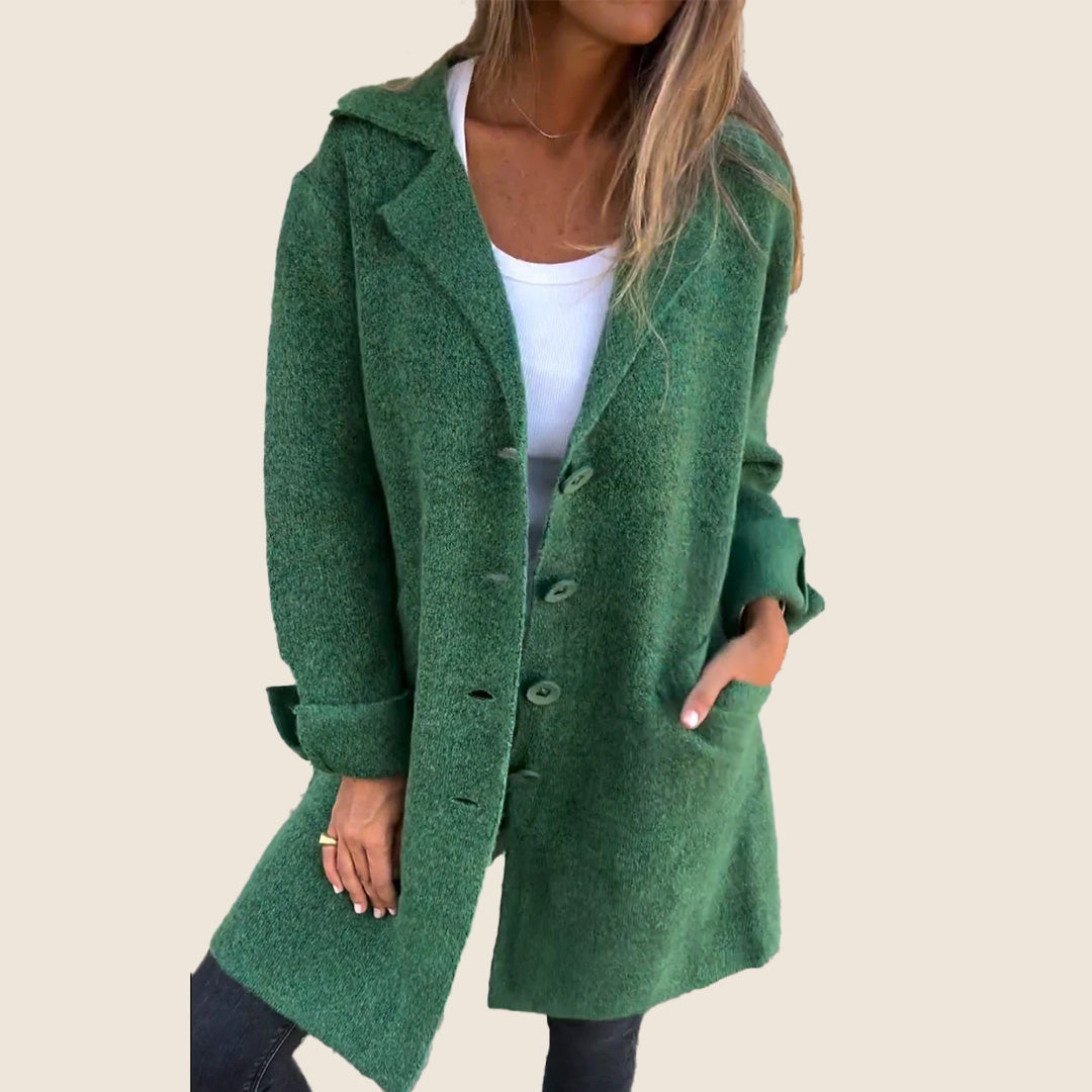 Eloise – Textured Button-Front Coat
